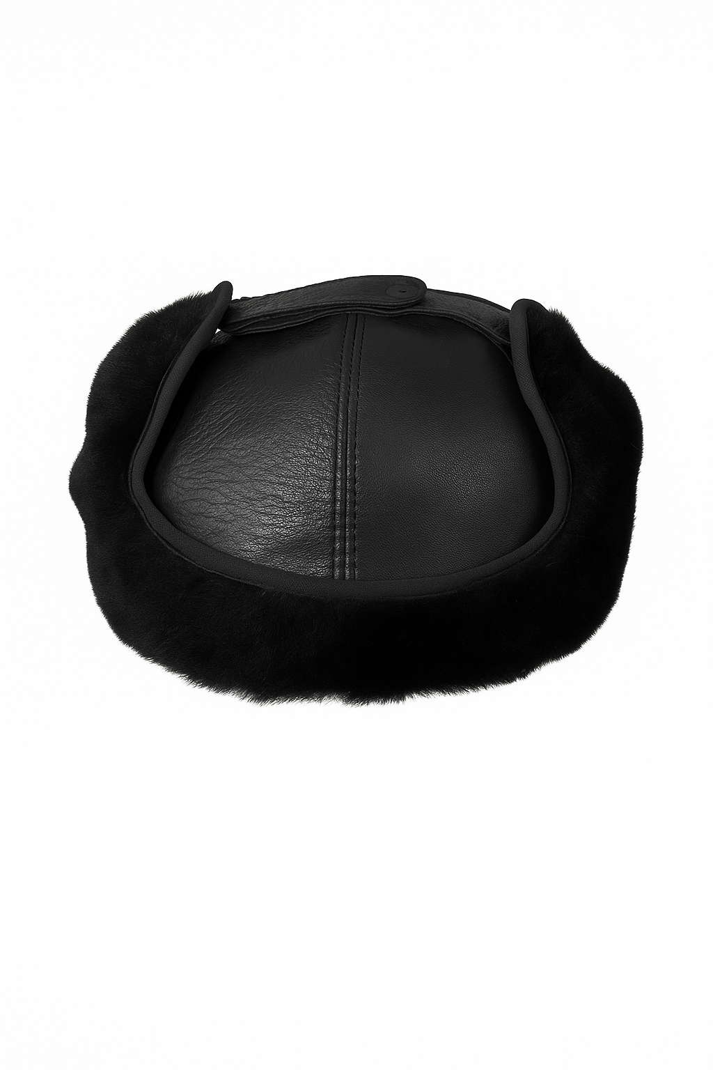 Herren Lammfellmütze mit Nackenschutz