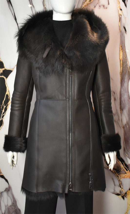 Luxuriöser Damen Lammfellmantel