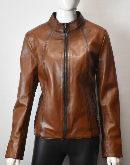 Stylische Damen Lederjacke
