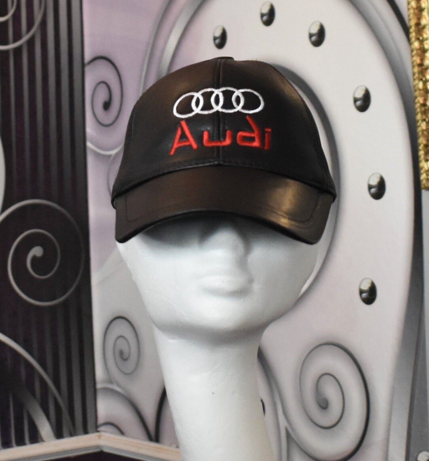 Leder Cap Basecap Ledermütze mit Logo