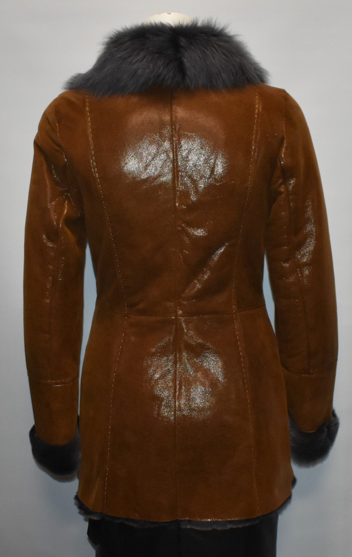 Luxus Designer Lammfelljacke mit Toskana Fell