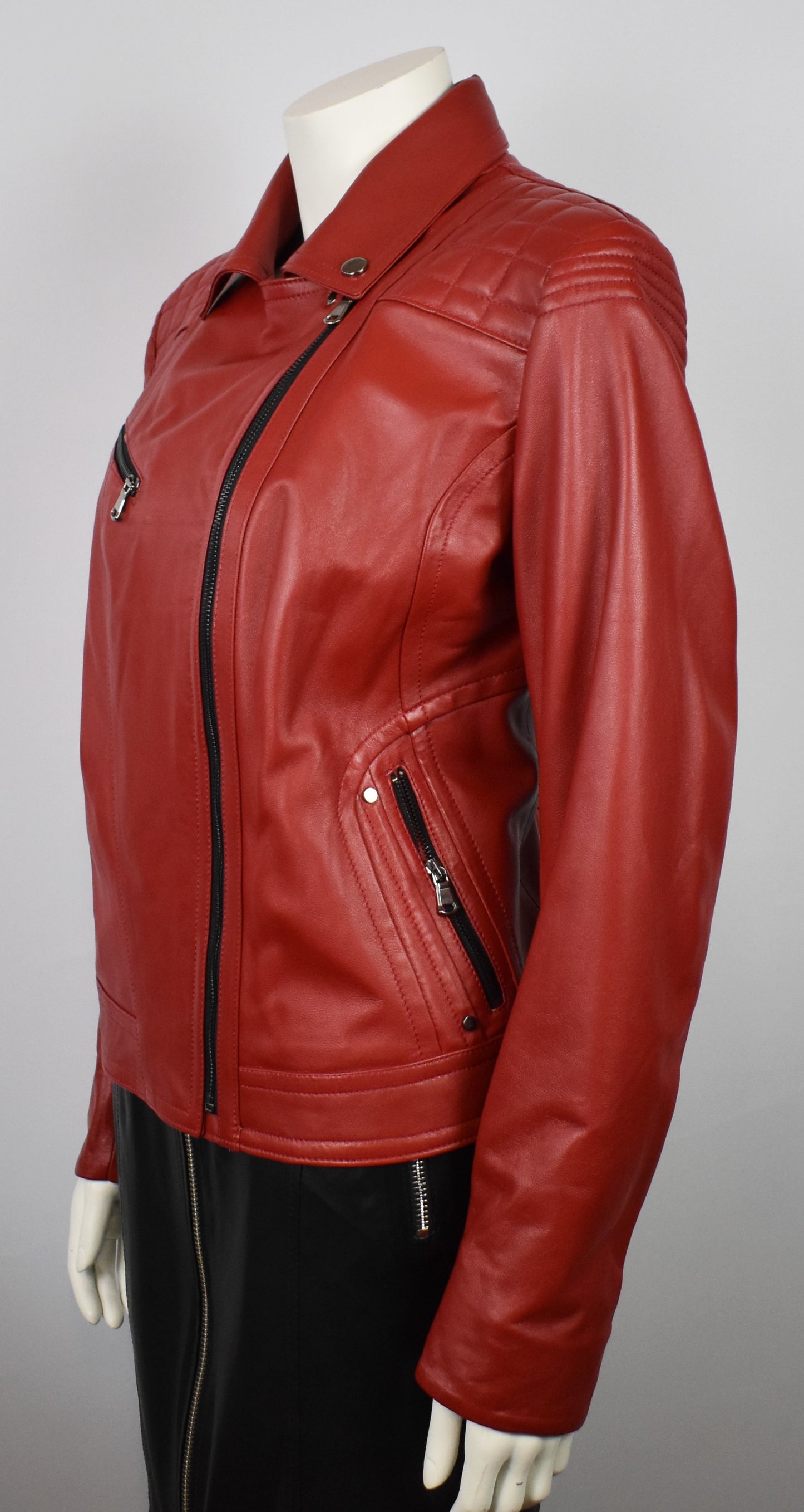 Stylische Damen Lederjacke