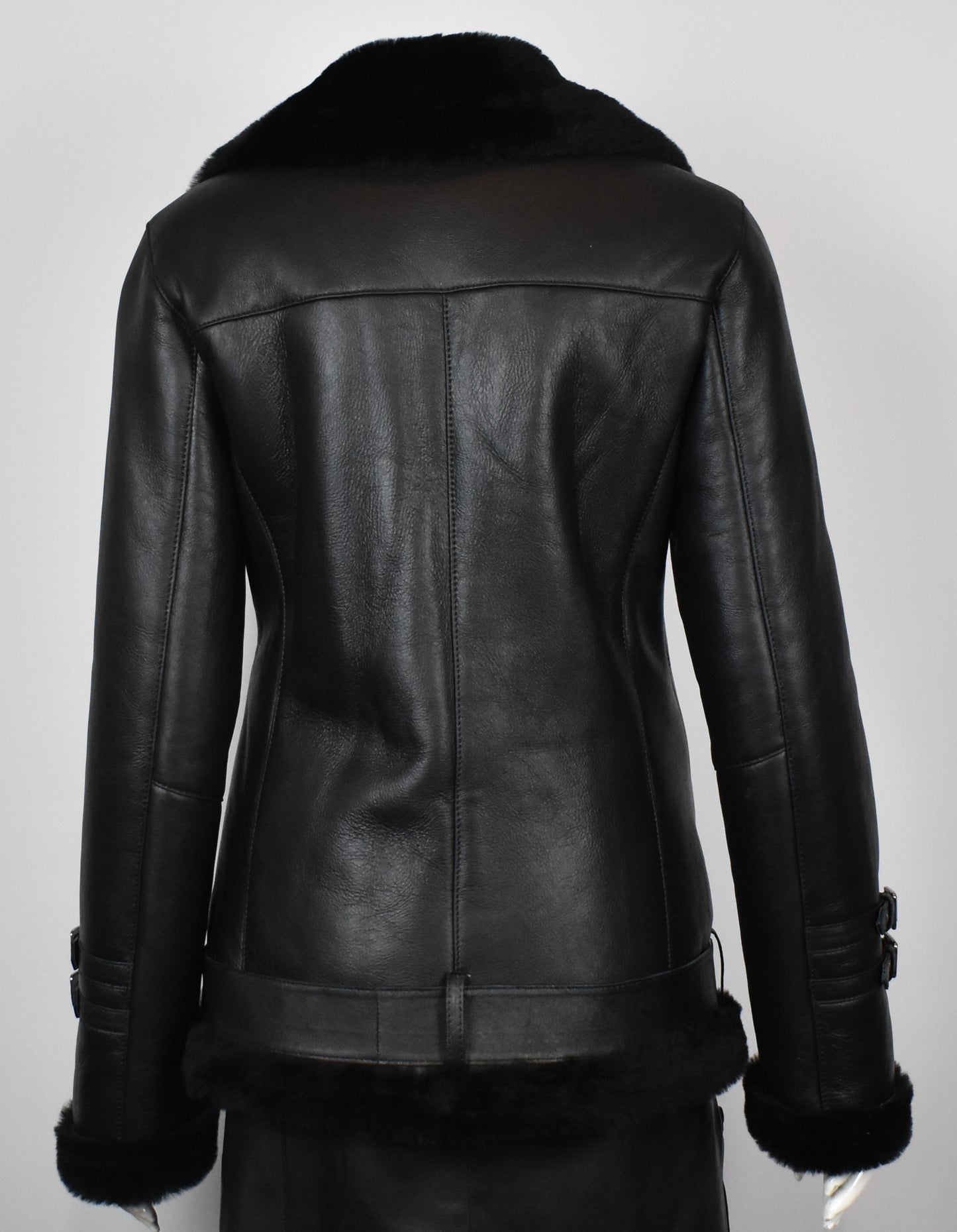 Damen echte Lammfelljacke Fliegerjacke