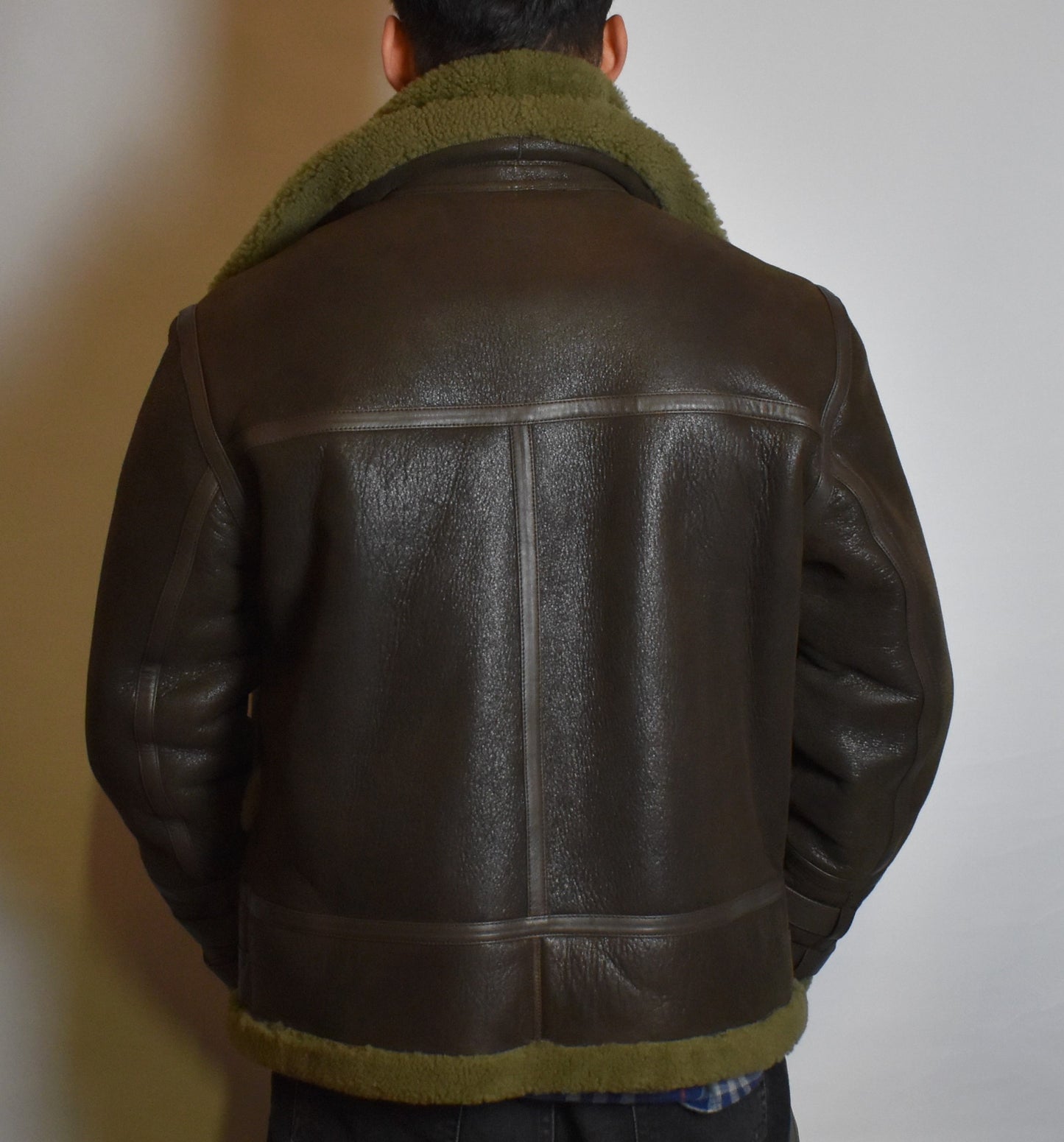 Echte Lammfelljacke Pilotenjacke Fliegerjacke