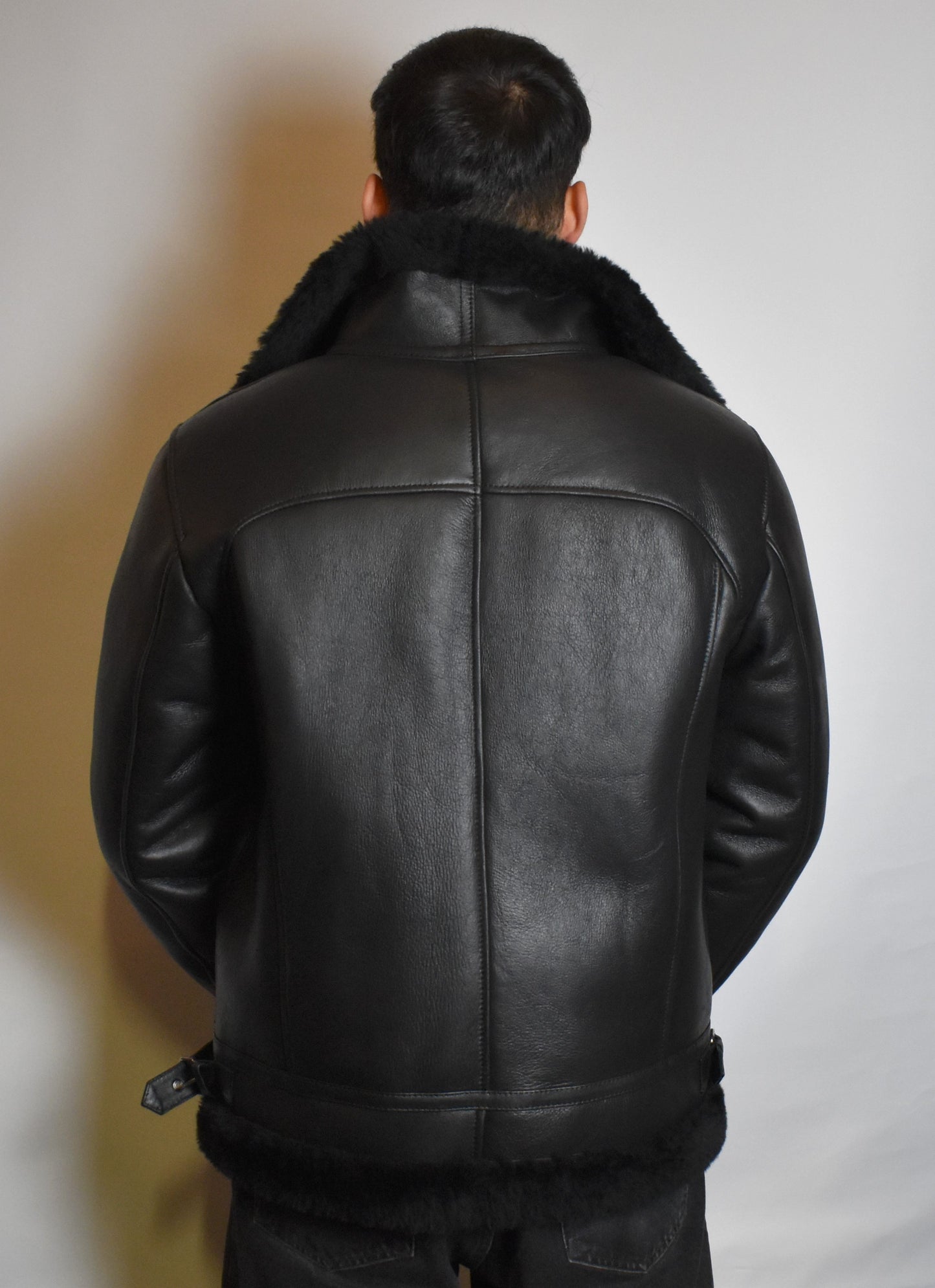 Lammfelljacke Herren Pilotenjacke/ Fliegerjacke
