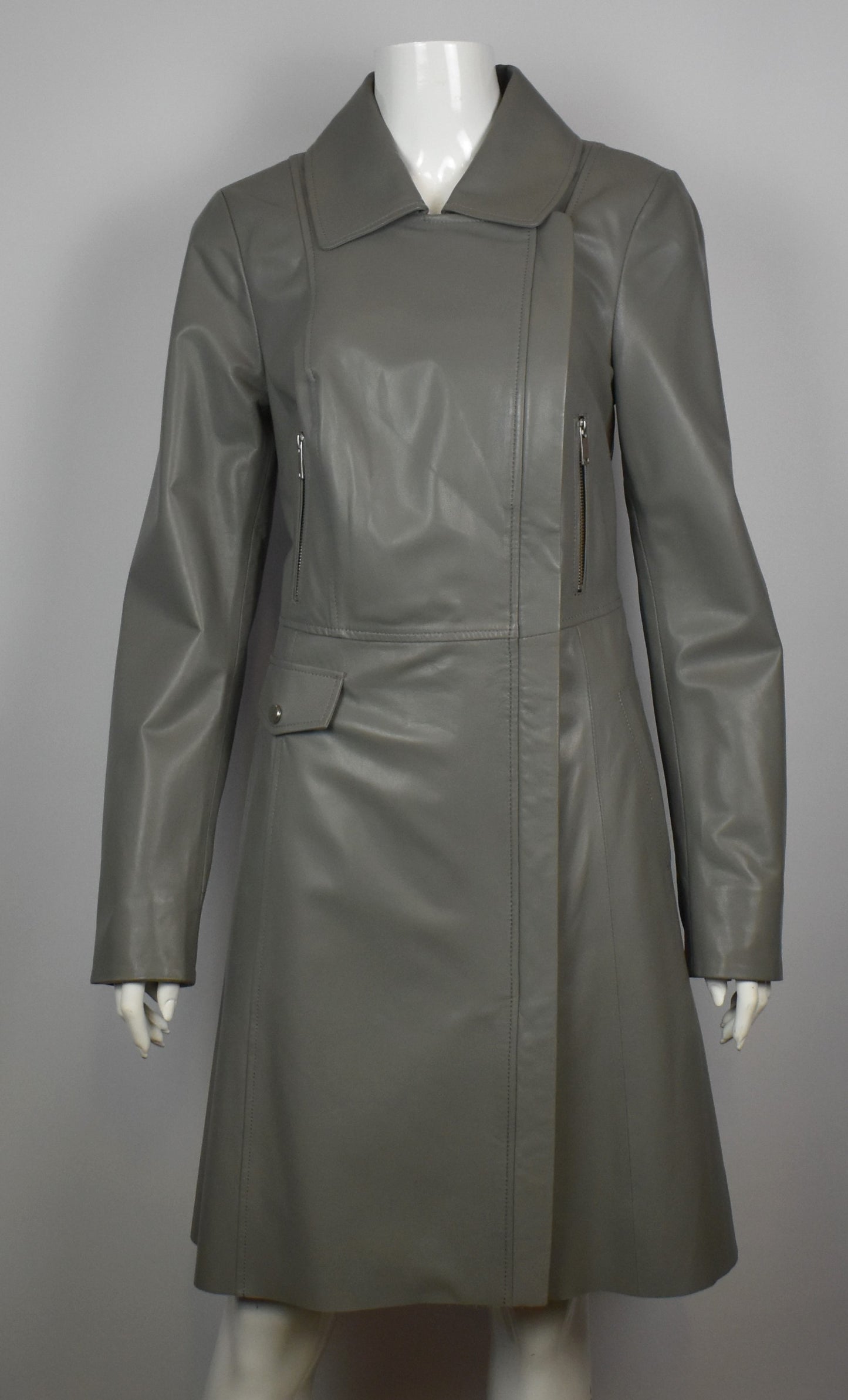 Modischer Damen Ledermantel