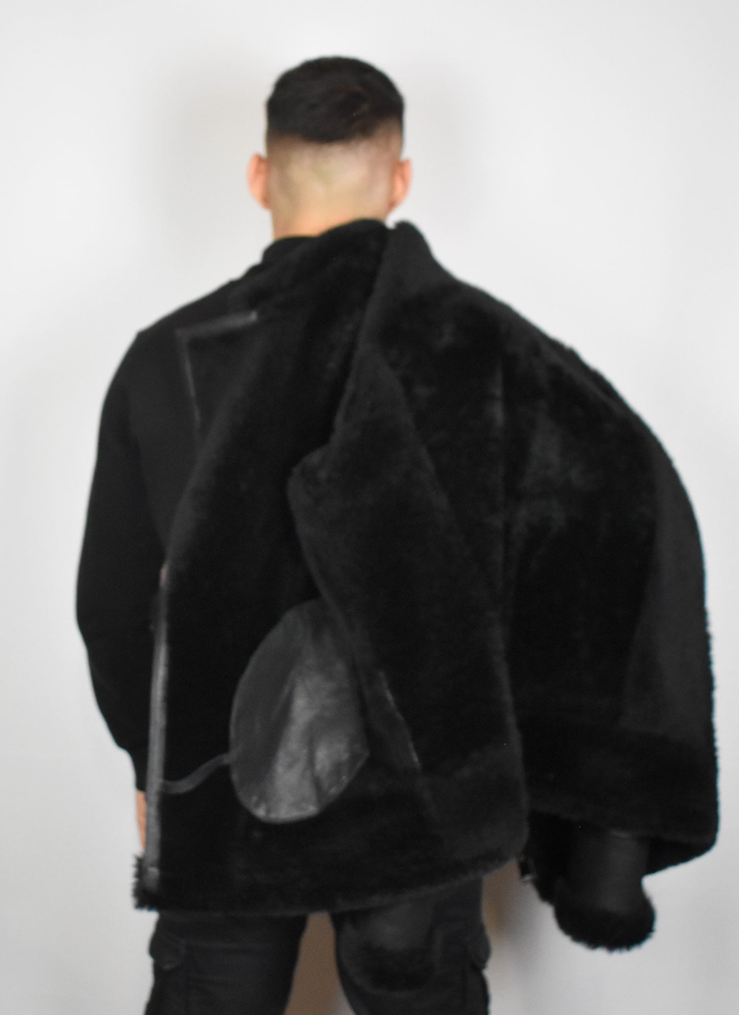 Herren Pilotenjacke Fliegerjacke echte Lammfelljacke