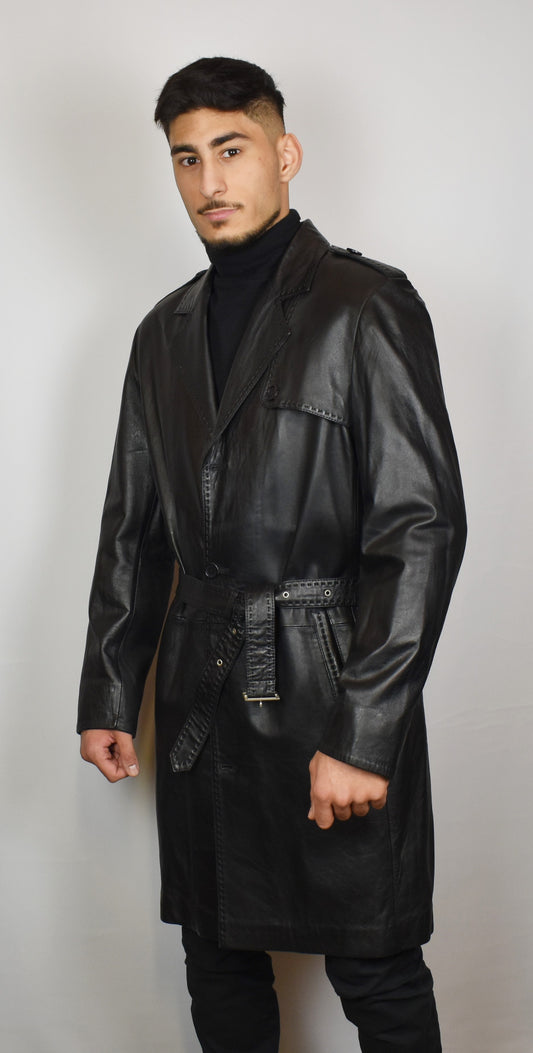 Eleganter Ledermantel Herren