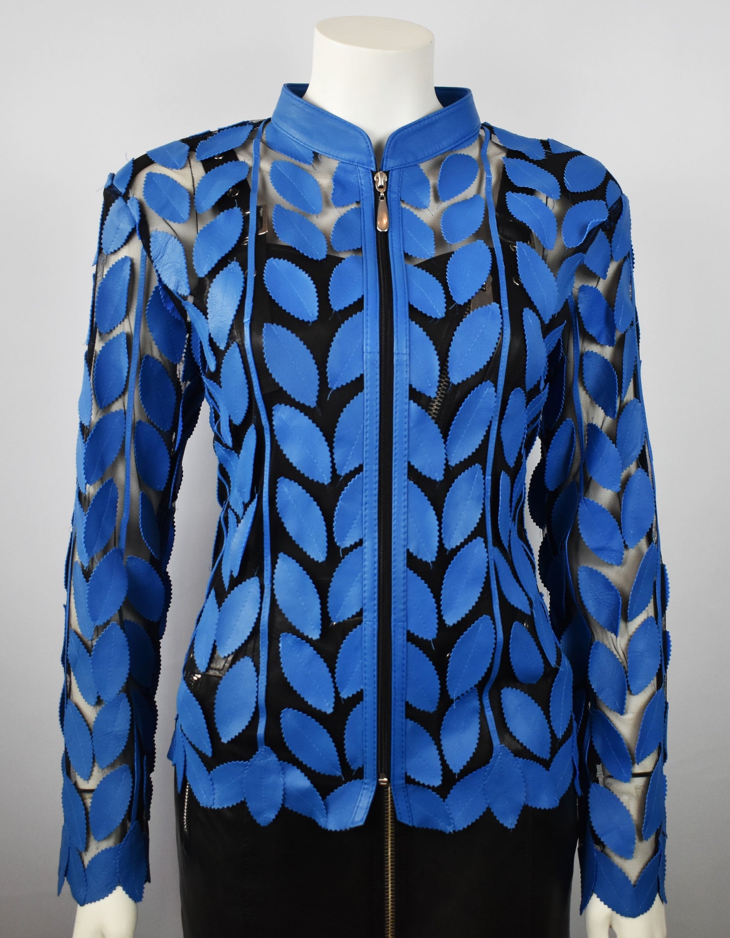 Designer Damen Lederblazer Bluse