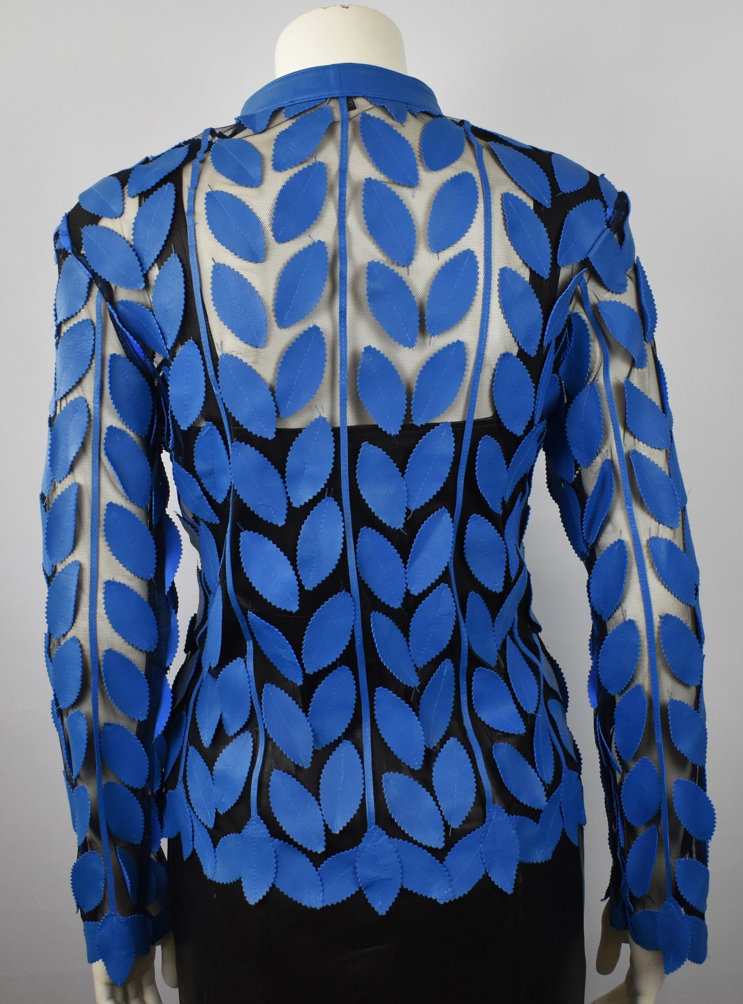 Designer Damen Lederblazer Bluse