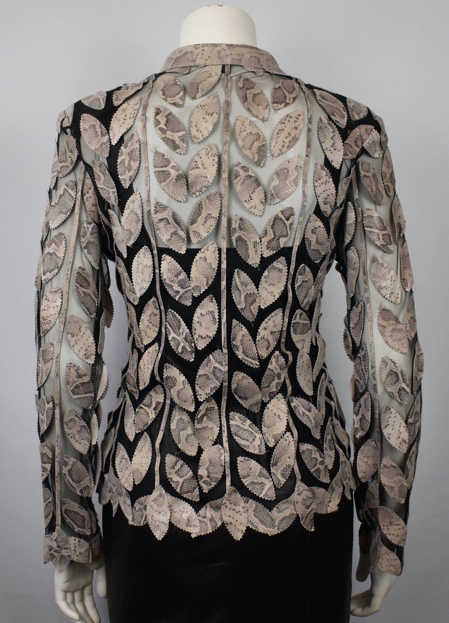 Designer Damen Lederblazer Bluse