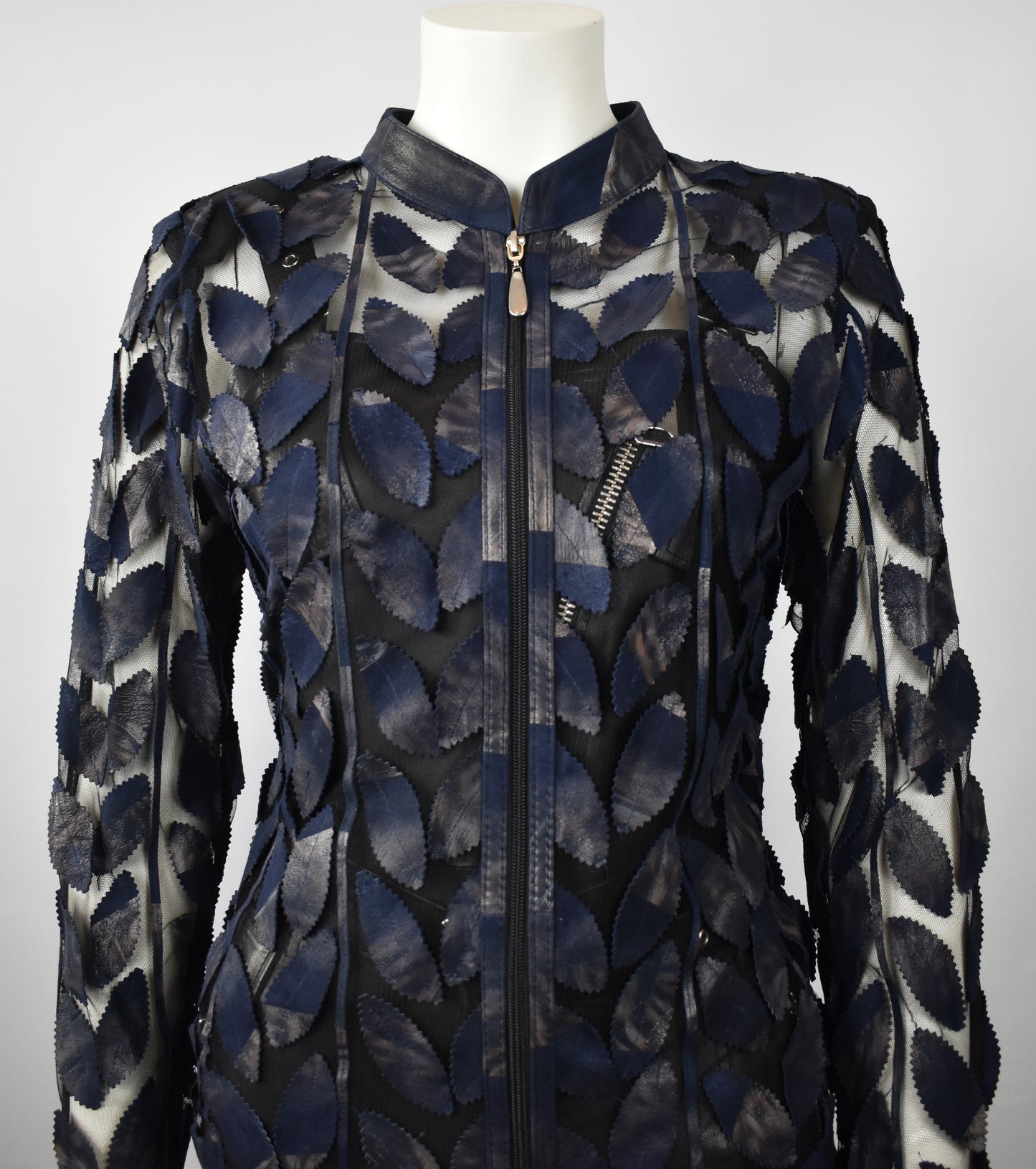 Designer Damen Lederblazer Bluse