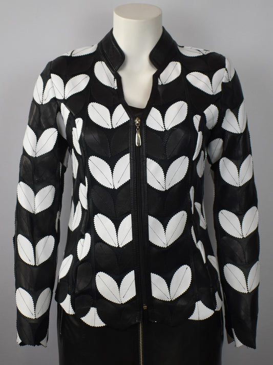 Designer Damen Lederblazer Bluse