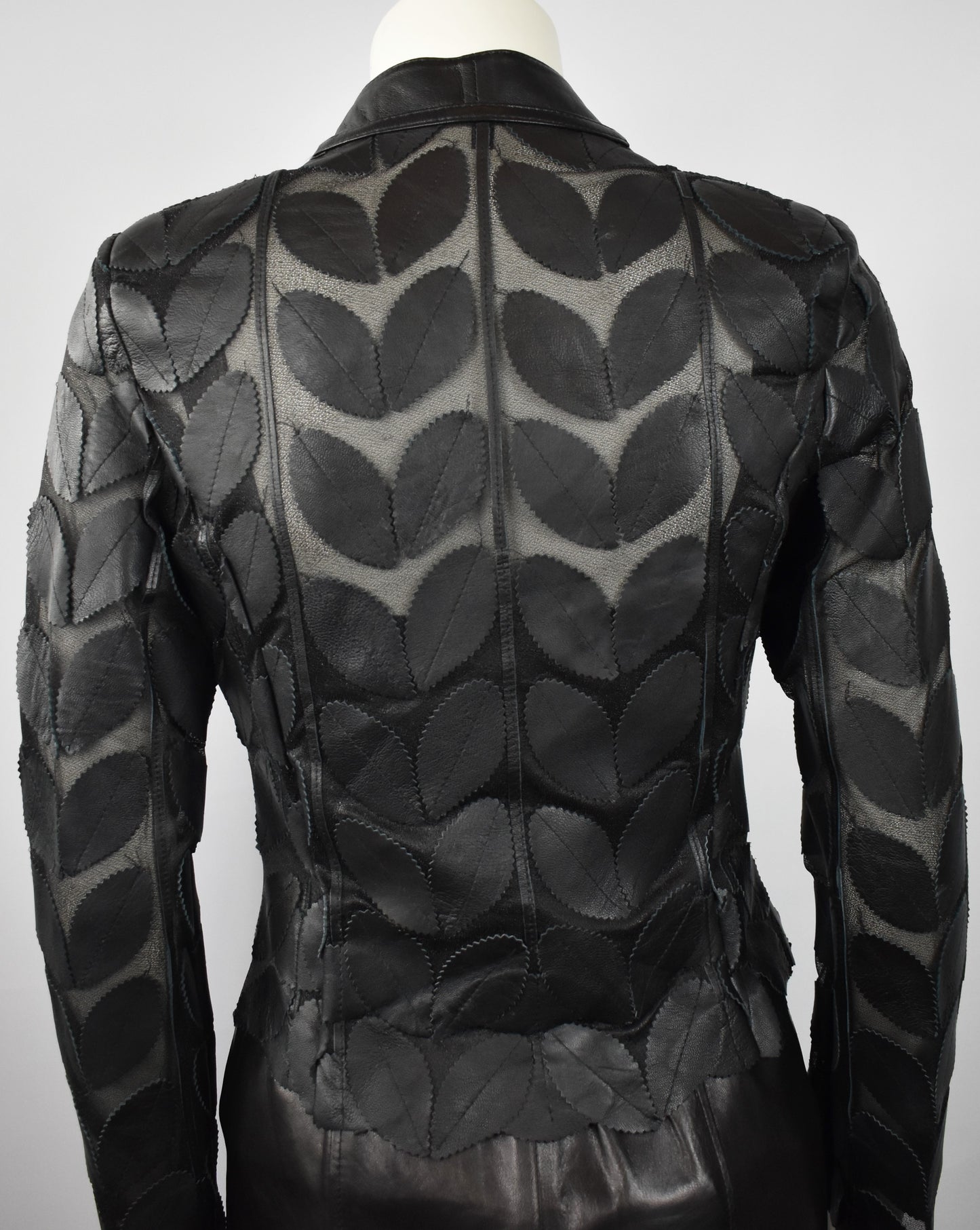 Designer Damen Lederblazer Bluse