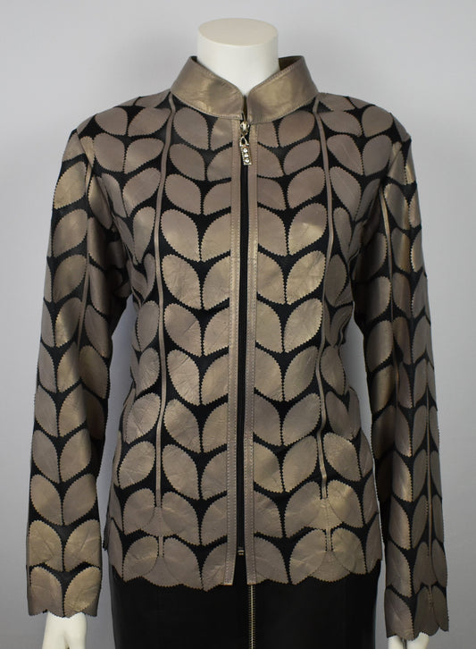 Damen Lederblazer Bluse