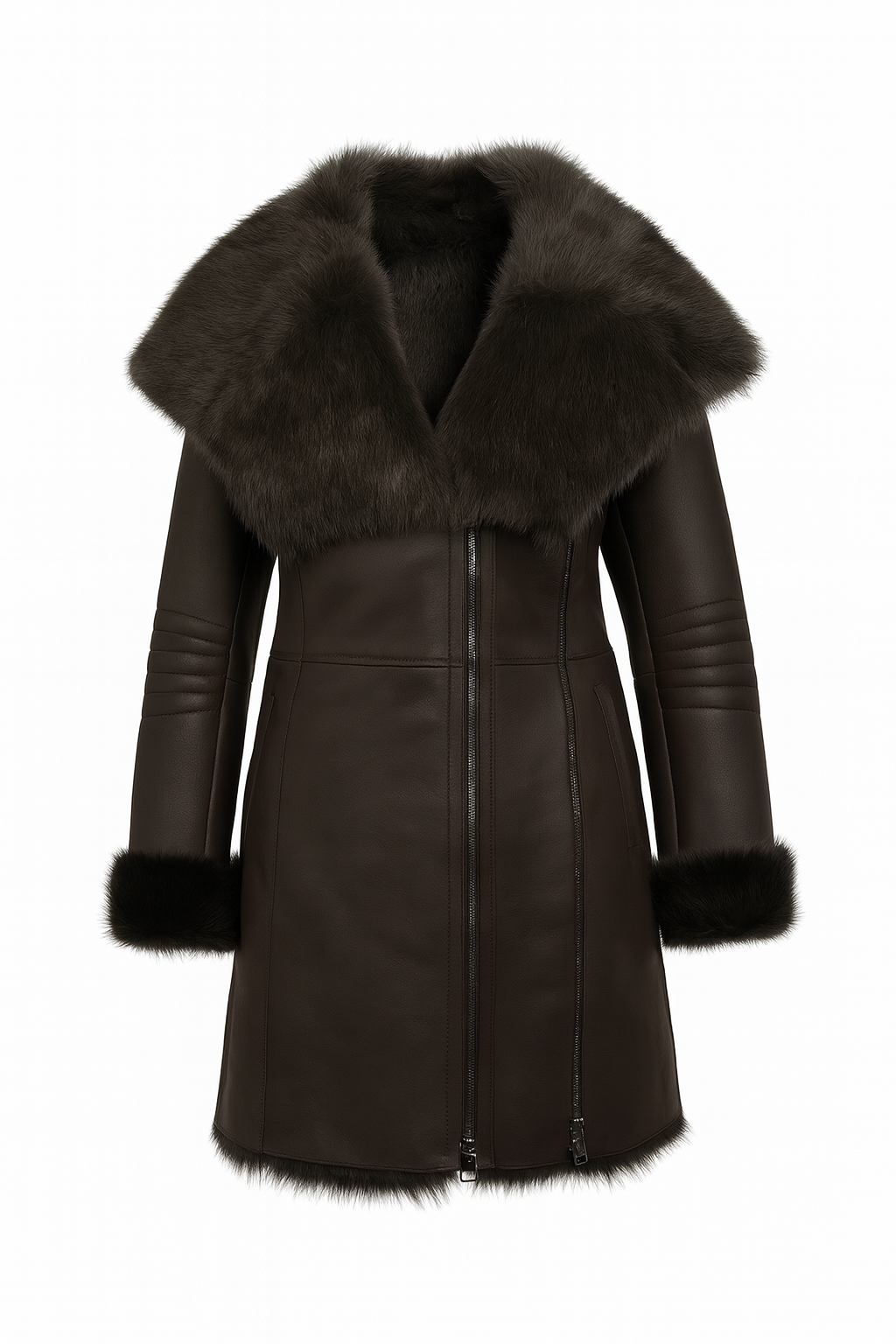 Luxuriöser Damen Lammfellmantel Matt