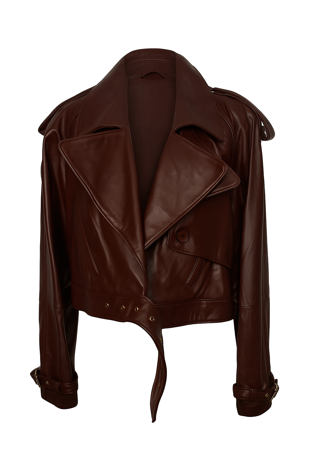 Bordeuax Damen Lederjacke