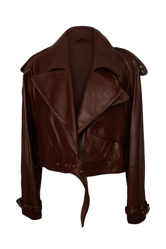 Bordeuax Damen Lederjacke