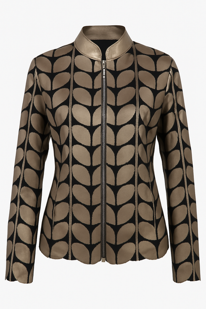 Damen Lederblazer Bluse