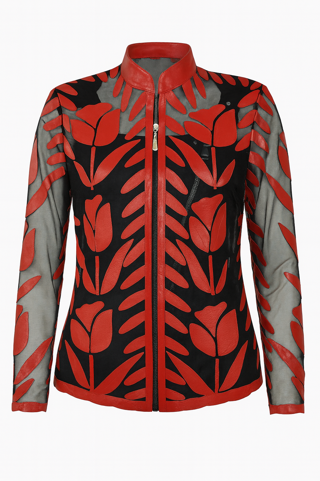 Designer Damen Lederblazer Bluse