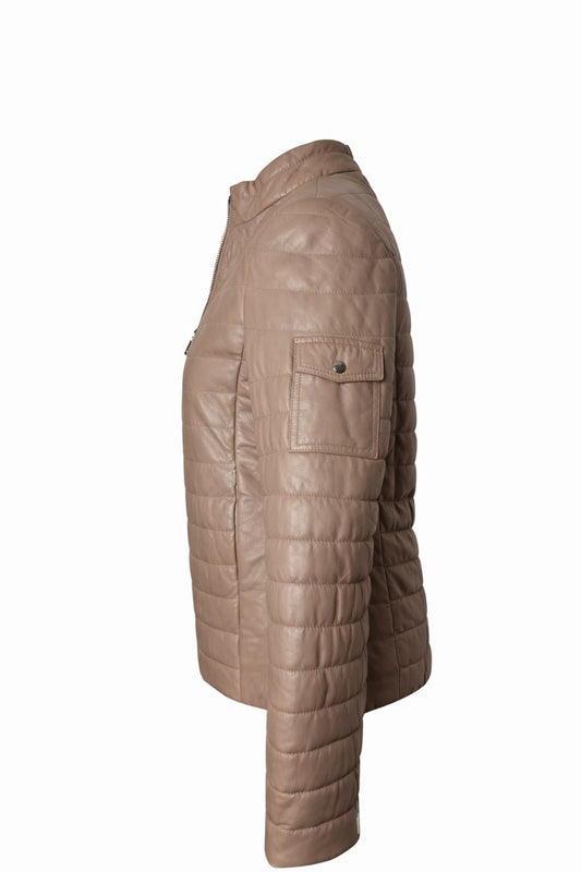 Damen Lederjacke Steppdesign