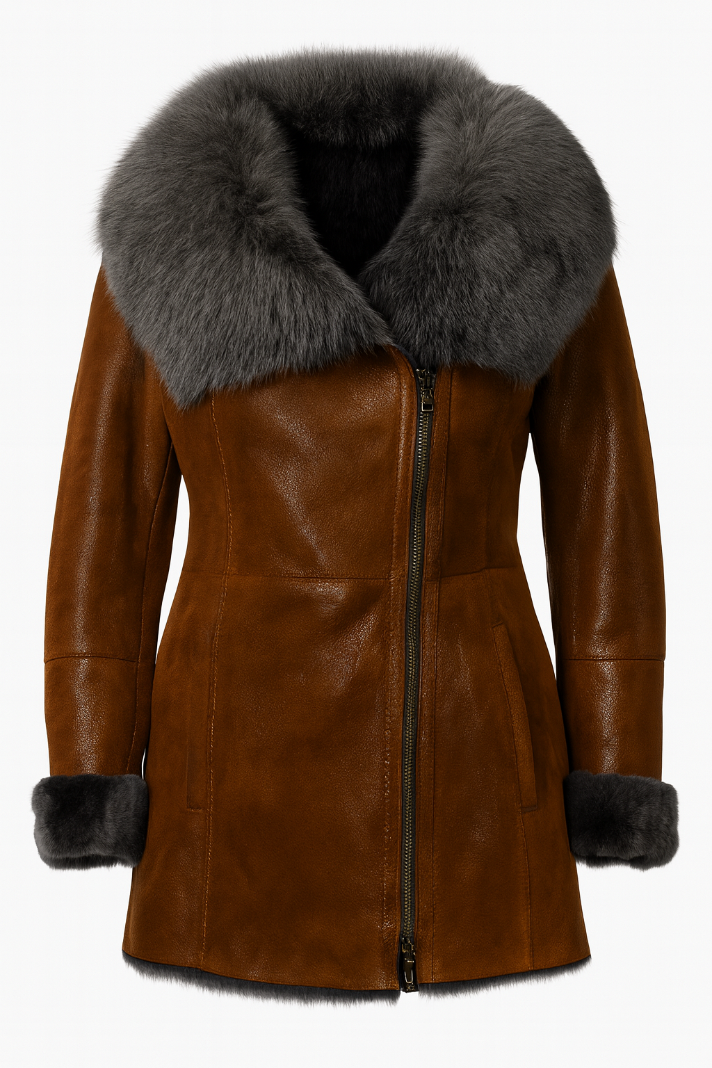 Luxus Design Lammfelljacke mit Toskana Fell