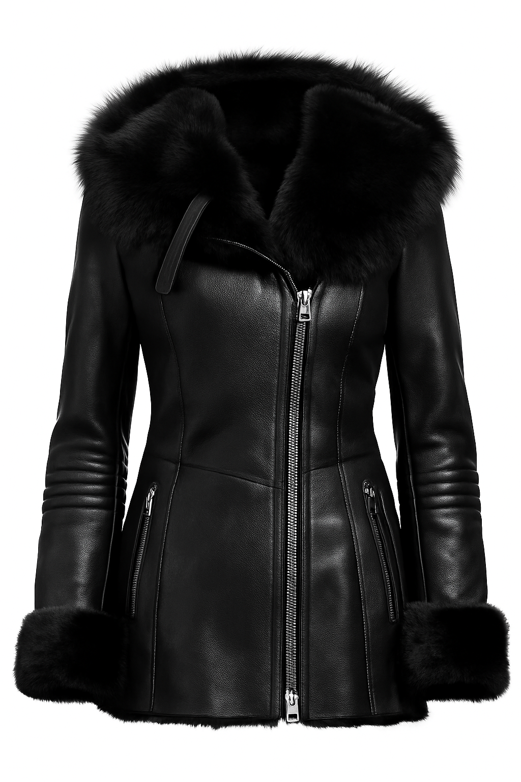 Luxus Lammfellmantel Damen mit Toskana Fell