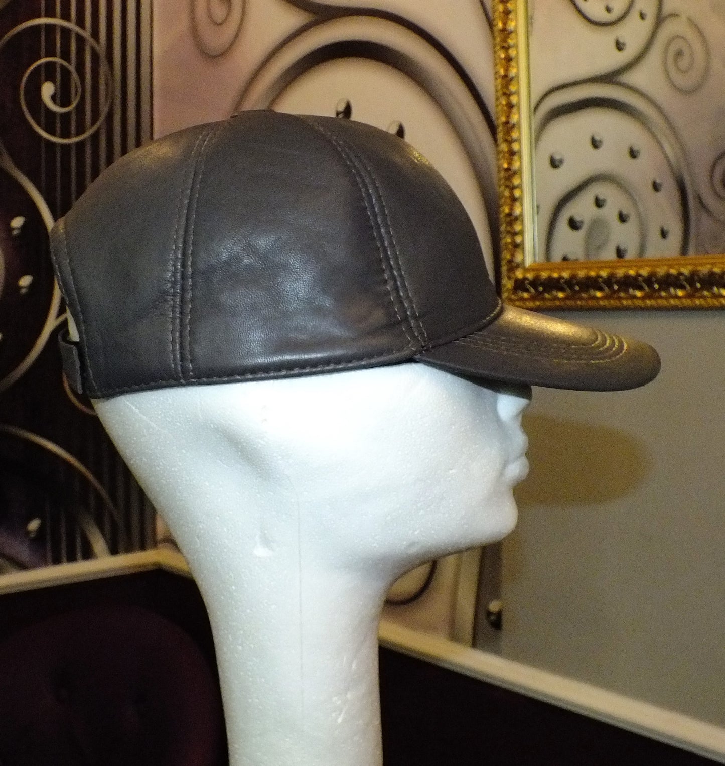 Leder Cap Basecap Ledermütze