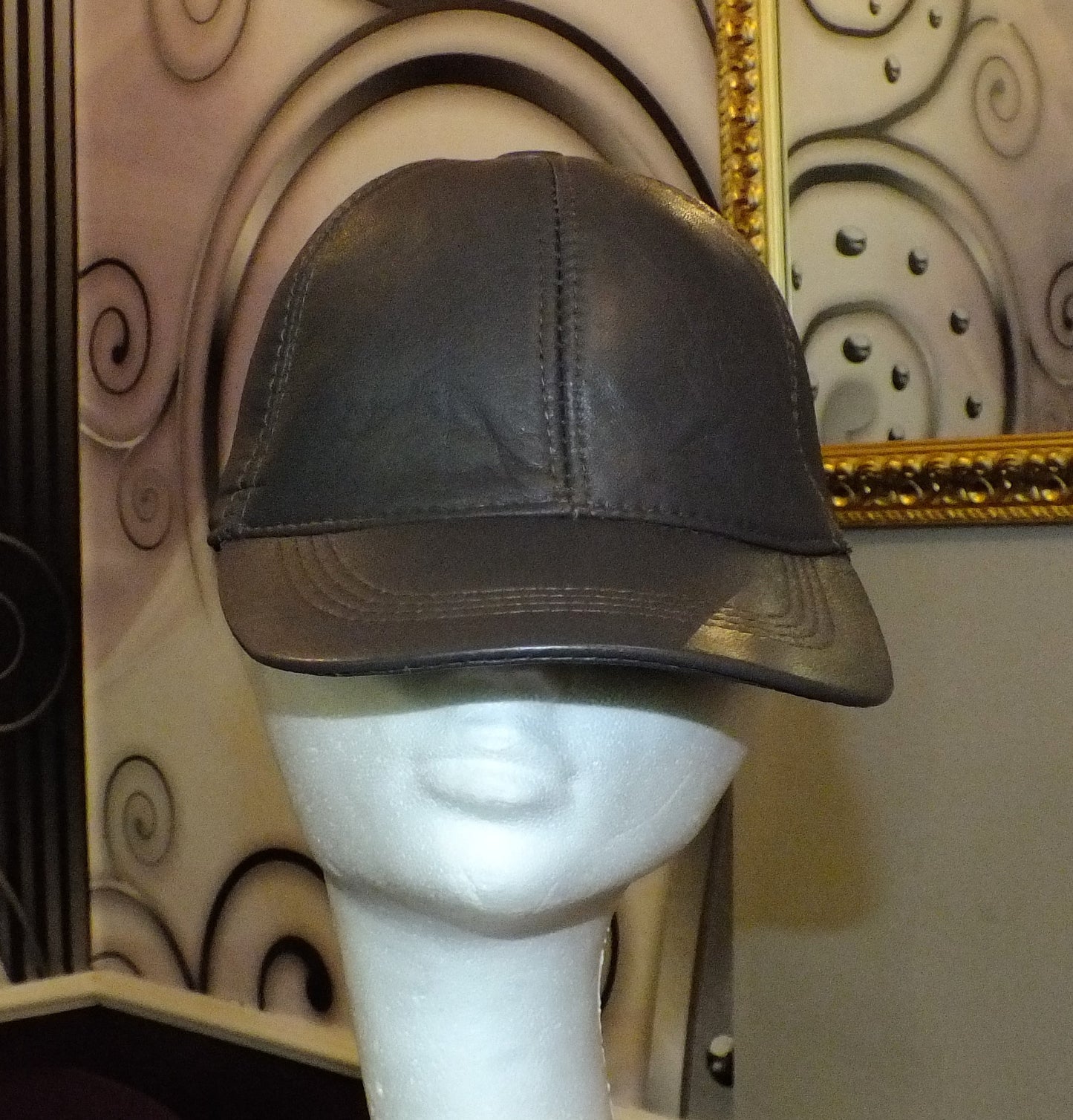 Leder Cap Basecap Ledermütze