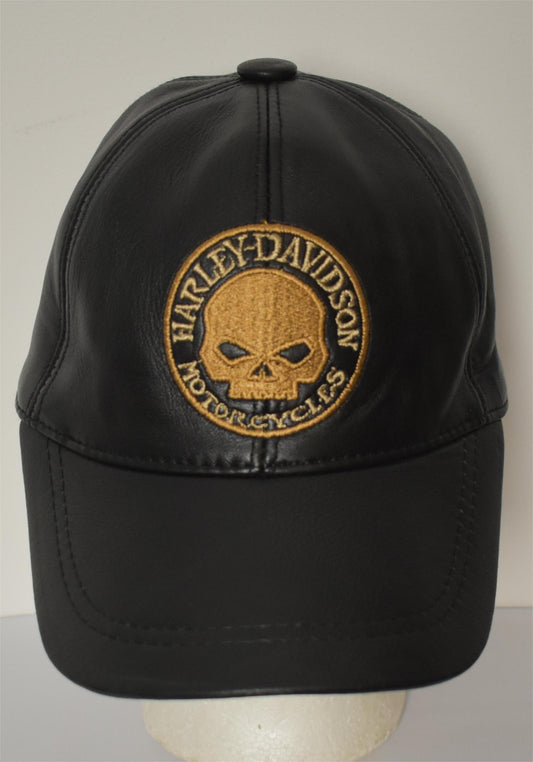 Coole Leder Cap Basecap Ledermütze mit Logo