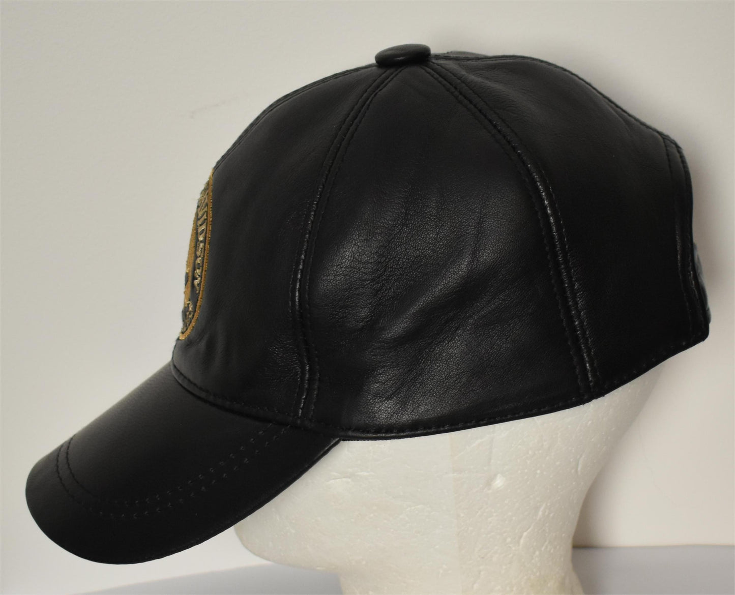 Coole Leder Cap Basecap Ledermütze mit Logo