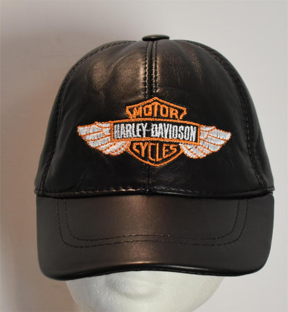 Coole Leder Cap Basecap Ledermütze mit Logo
