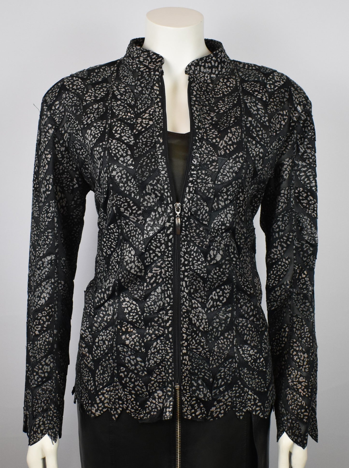 Designer Damen  Lederblazer Bluse