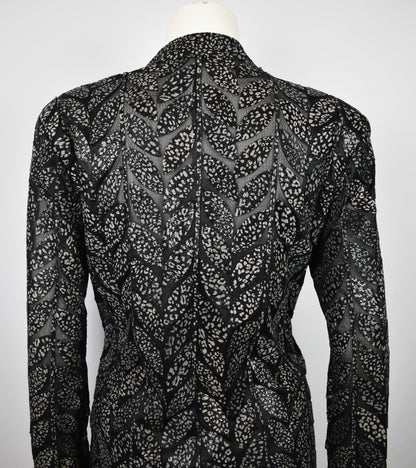 Designer Damen  Lederblazer Bluse