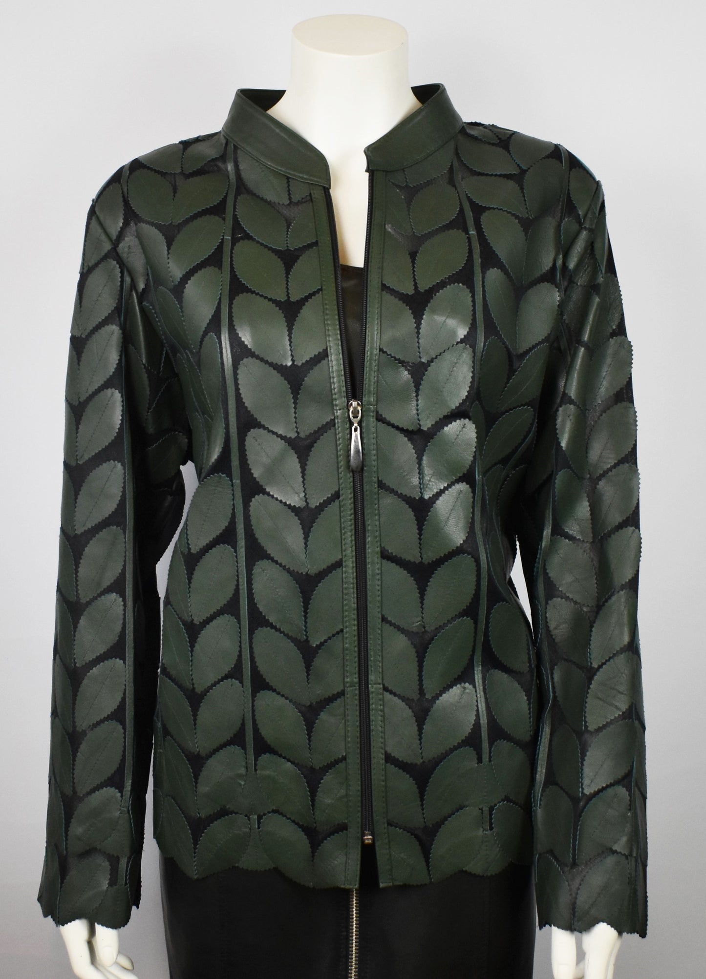 Designer Damen  Lederblazer Bluse