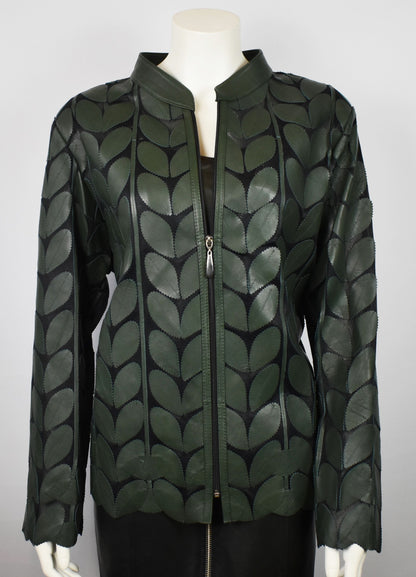 Designer Damen  Lederblazer Bluse