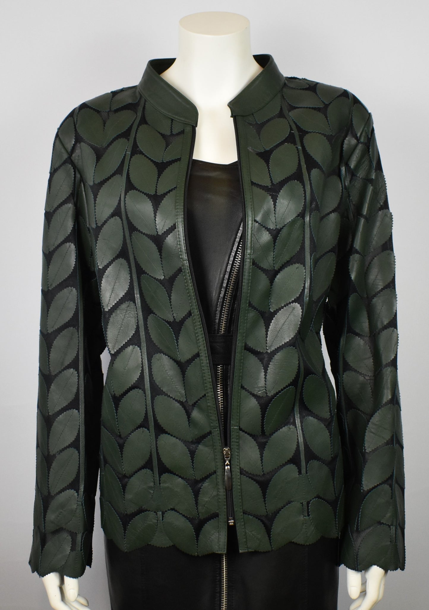 Designer Damen  Lederblazer Bluse