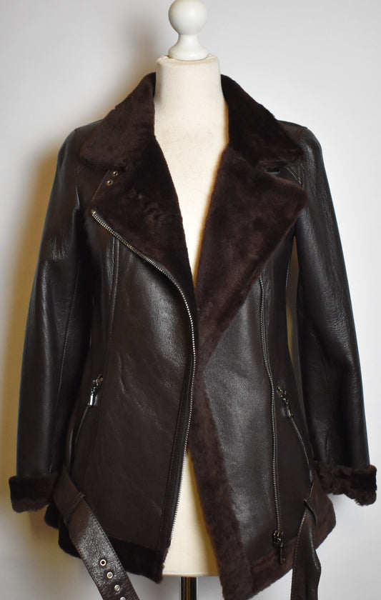 Damen echte Lammfelljacke Winterjacke