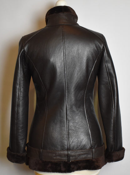 Damen echte Lammfelljacke Winterjacke