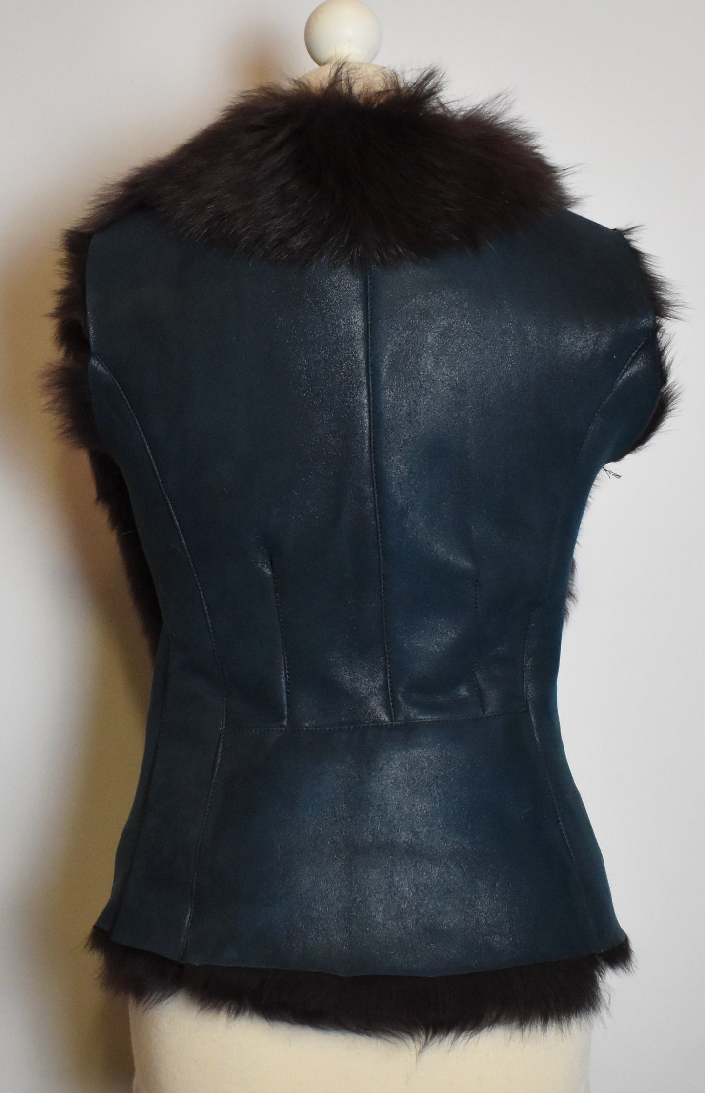 Damen Lammfellweste Winterweste mit Toskana Fell