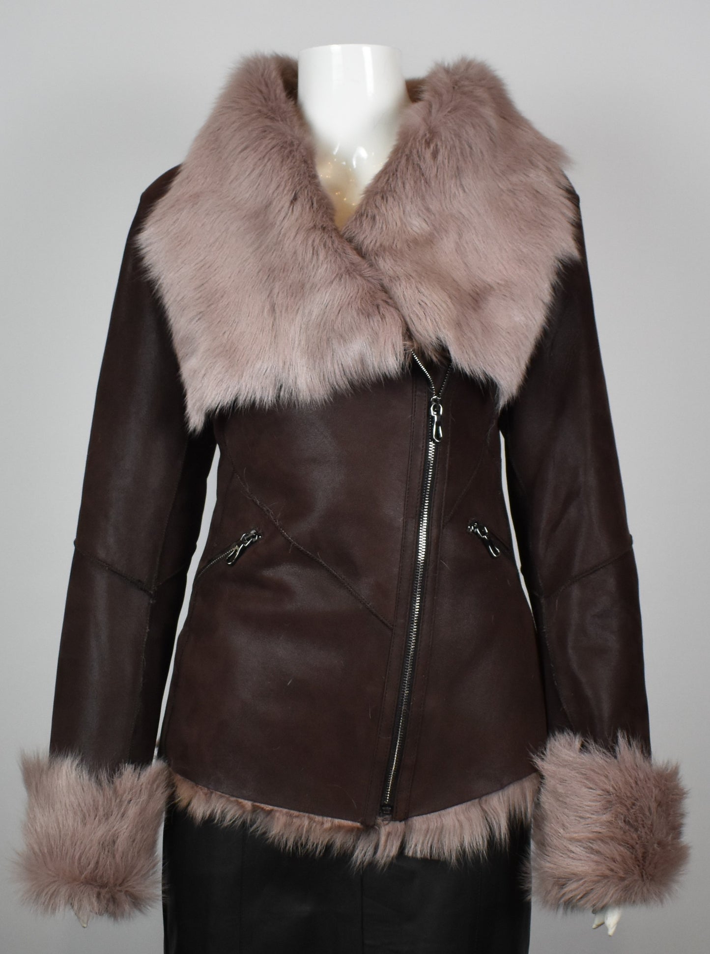 Echte Lammfelljacke mit Toskana Fell Damen