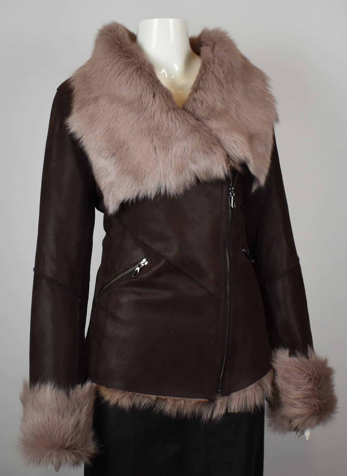 Echte Lammfelljacke mit Toskana Fell Damen