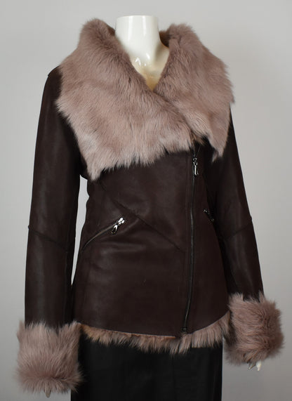 Echte Lammfelljacke mit Toskana Fell Damen