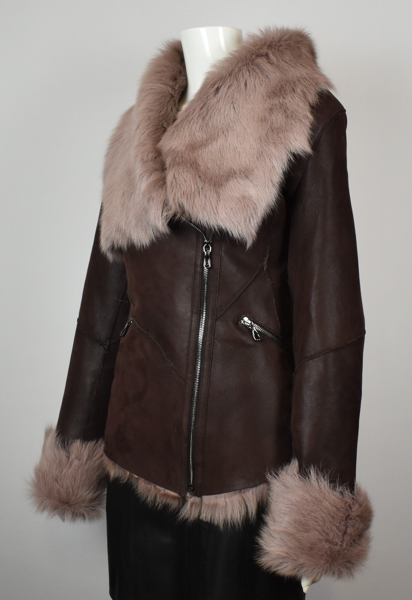 Echte Lammfelljacke mit Toskana Fell Damen