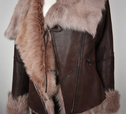 Echte Lammfelljacke mit Toskana Fell Damen