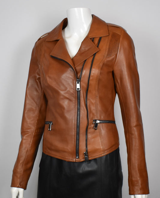 Stylische Damen  Lederjacke