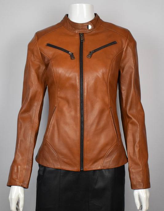 Stylische Damen Lederjacke
