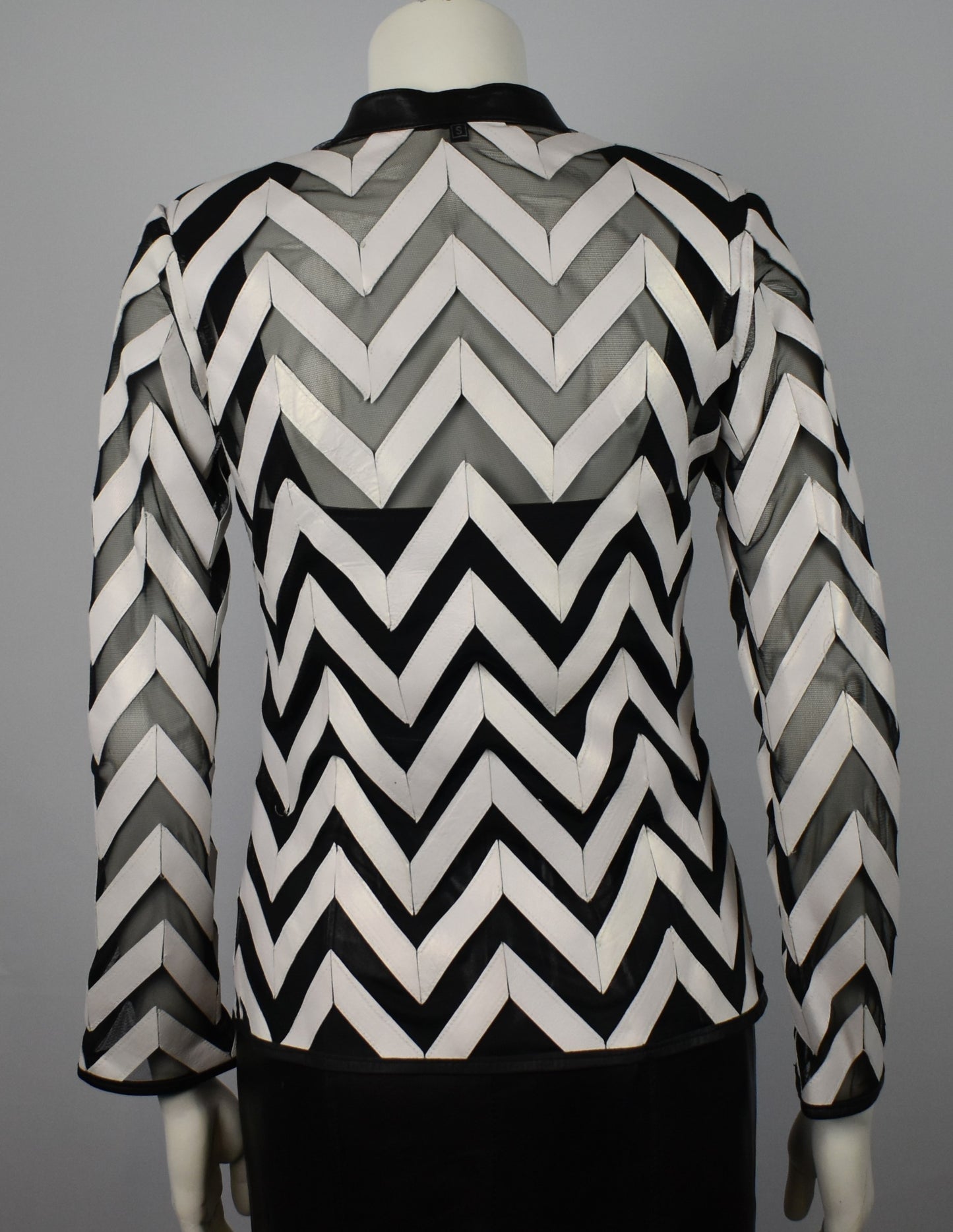 Designer Damen Lederblazer Bluse