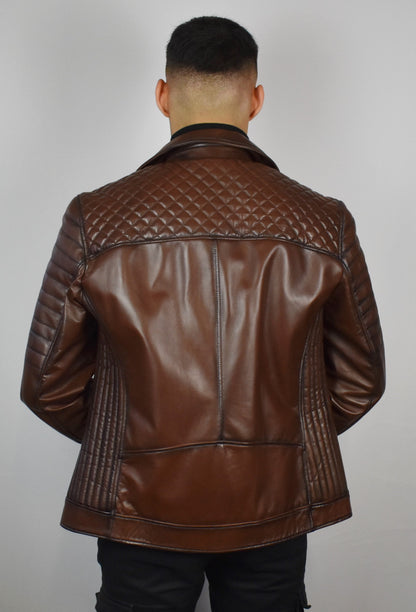 Stylische Herren  Lederjacke  Bikerjacke