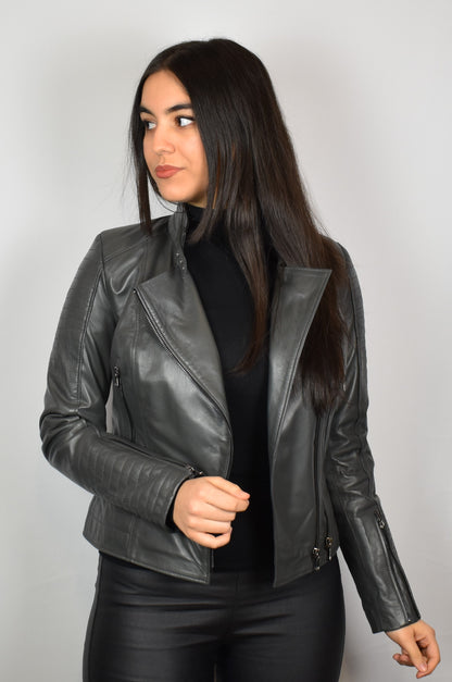 Stylische Damen  Lederjacke